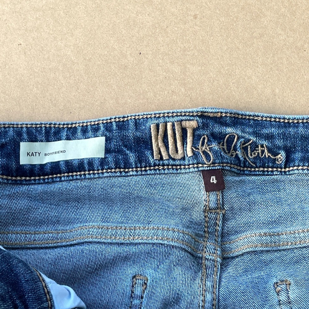 Kut from the Kloth Katy Boyfriend Jeans Womens 4 Blue Casual KP799MI2R Denim - Picture 3 of 13